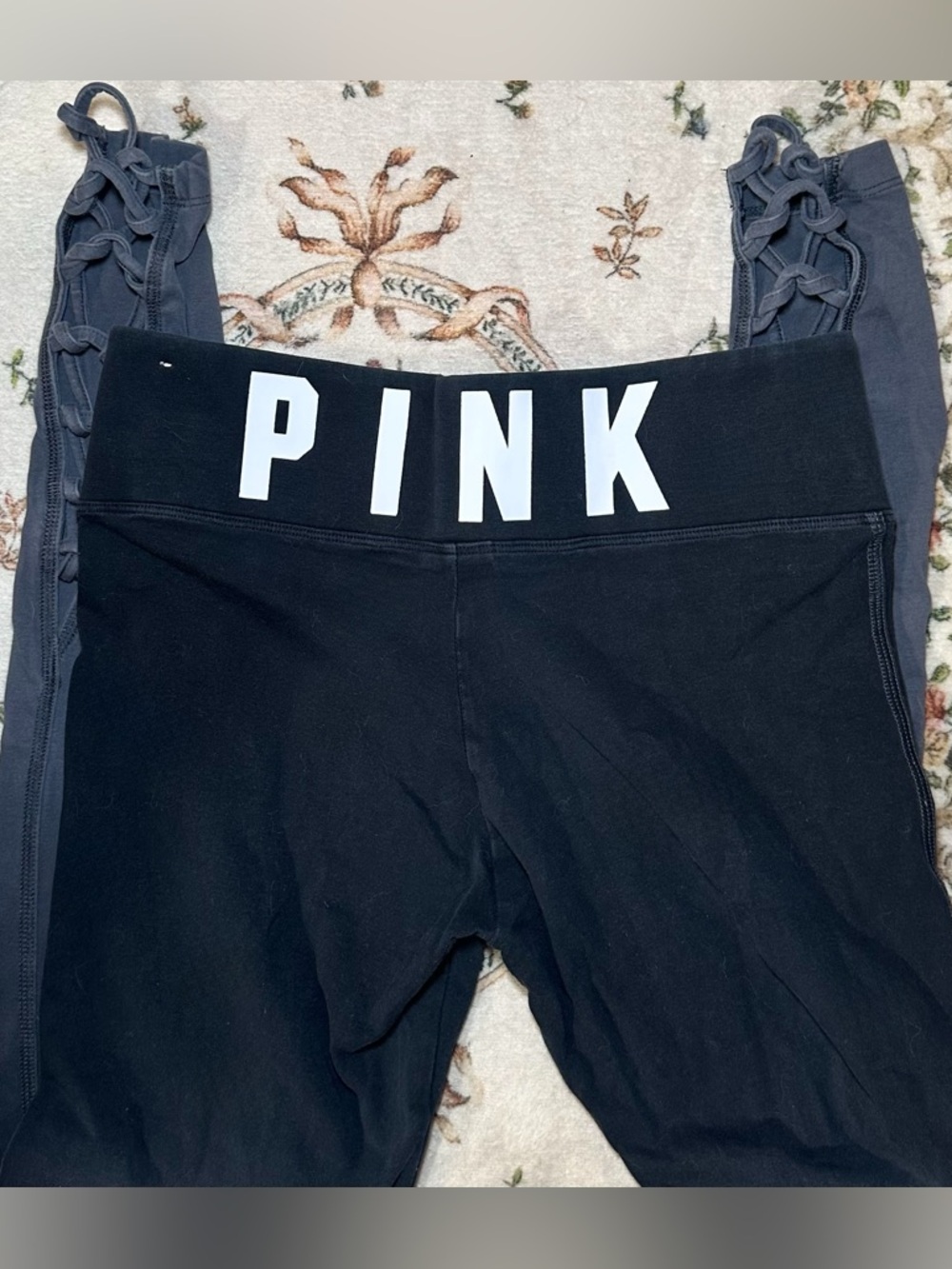 Rare Victoria’s Secret PINK Leggings Black y2k
